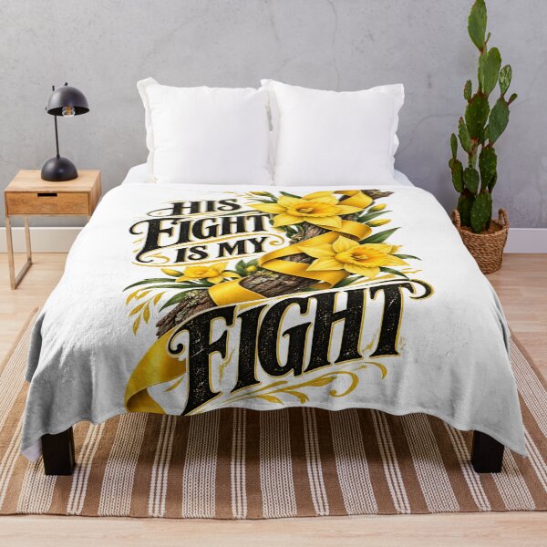 Item preview, His Fight Is My Fight Yellow Ribbon Support designed and sold by UniversPlant | Blooming with Hope.