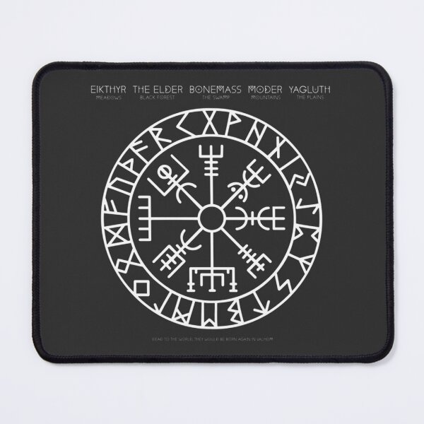Item preview, Ancient Norse Mythology Runes Featuring Viking Game Bosses Eikthyr, The Elder, Bonemass, Moder, and Yagluth designed and sold by rumantd.