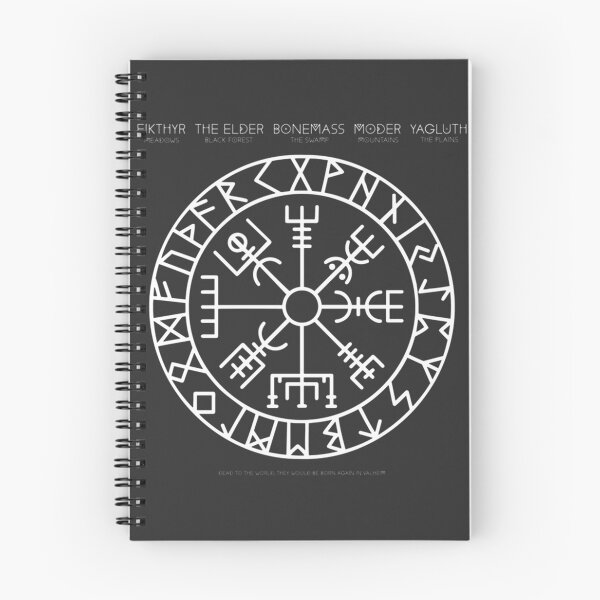 Item preview, Ancient Norse Mythology Runes Featuring Viking Game Bosses Eikthyr, The Elder, Bonemass, Moder, and Yagluth designed and sold by rumantd.