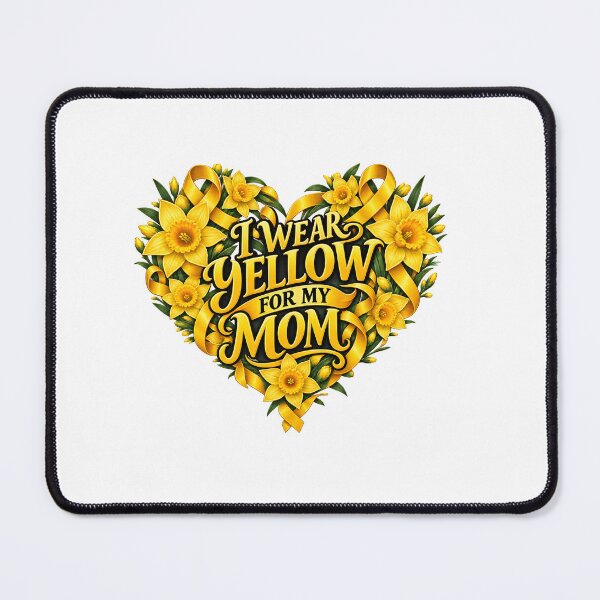 Item preview, I Wear Yellow For My Mom Cancer Support designed and sold by UniversPlant | Blooming with Hope.