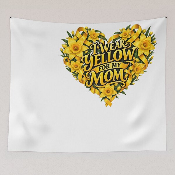 Item preview, I Wear Yellow For My Mom Cancer Support designed and sold by UniversPlant | Blooming with Hope.