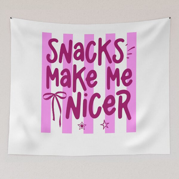 Item preview, Snacks Make Me Nicer Funny Snack Lover Quote designed and sold by LASTIQUE-dd.