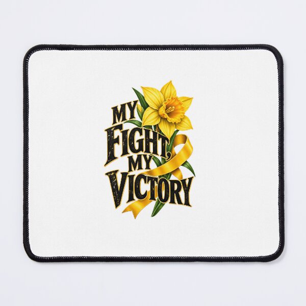 Item preview, Yellow Daffodil Cancer Survivor My Fight My Victory designed and sold by UniversPlant | Blooming with Hope.