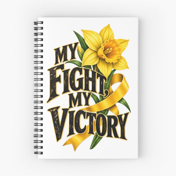 Item preview, Yellow Daffodil Cancer Survivor My Fight My Victory designed and sold by UniversPlant | Blooming with Hope.