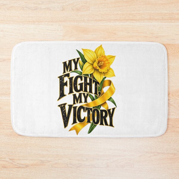 Item preview, Yellow Daffodil Cancer Survivor My Fight My Victory designed and sold by UniversPlant | Blooming with Hope.