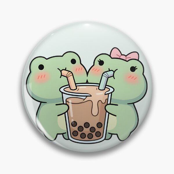 Item preview, Cute Kawaii Frog drinking boba tea designed and sold by pixellm.