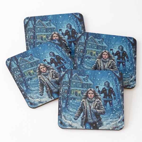 Item preview, To All a Goodnight Ultimate Holiday Slasher Fine Art Tribute designed and sold by Art's Diner.
