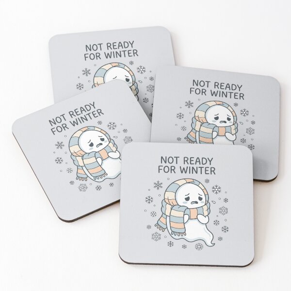 Item preview, Not Ready For Winter Cute Sad Ghost Scarf Art designed and sold by Fine-Arts-Lab.