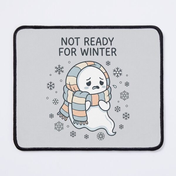 Item preview, Not Ready For Winter Cute Sad Ghost Scarf Art designed and sold by Fine-Arts-Lab.