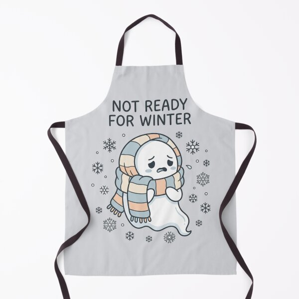 Item preview, Not Ready For Winter Cute Sad Ghost Scarf Art designed and sold by Fine-Arts-Lab.