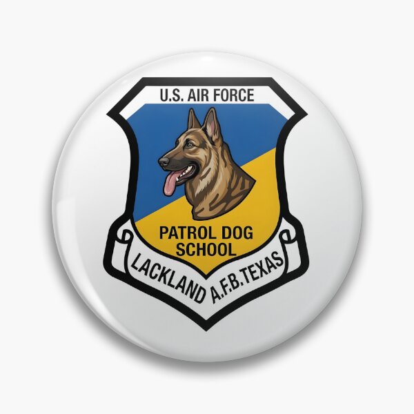 Item preview, USAF Patrol Dog School Lackland AFB Texas Insignia Patch designed and sold by CharlieDesings.