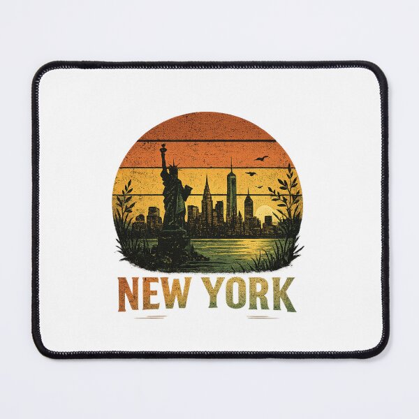 Item preview, Vintage New York Sunset Skyline designed and sold by JOHN44ART.