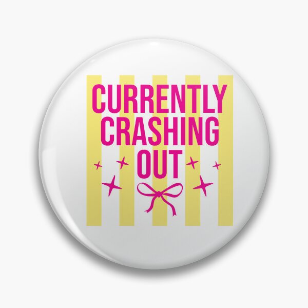 Item preview, Currently Crashing Out Funny Teacher Burnout Quote designed and sold by LASTIQUE-dd.