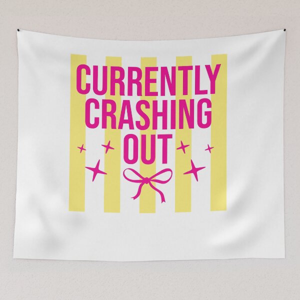 Item preview, Currently Crashing Out Funny Teacher Burnout Quote designed and sold by LASTIQUE-dd.