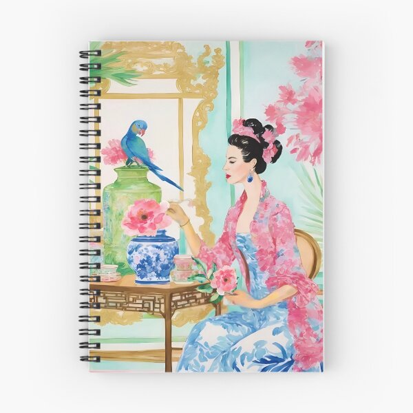 Item preview, Chinoiserie palace watercolor designed and sold by SophieClimaArt.