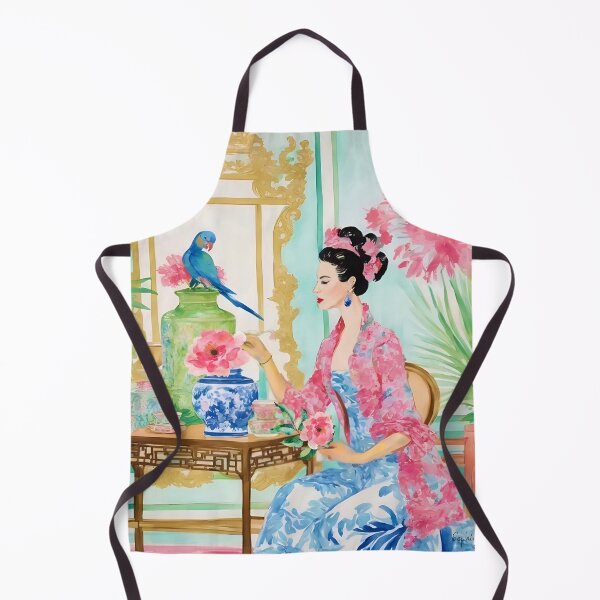 Item preview, Chinoiserie palace watercolor designed and sold by SophieClimaArt.