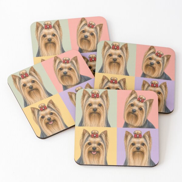 Item preview, Colorful Yorkie Pop Art Portrait Grid designed and sold by pixiedustpaint.