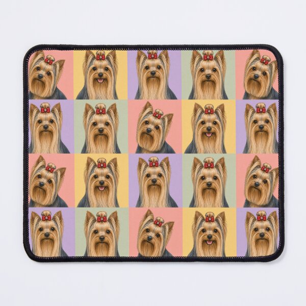Item preview, Colorful Yorkie Pop Art Portrait Grid designed and sold by pixiedustpaint.