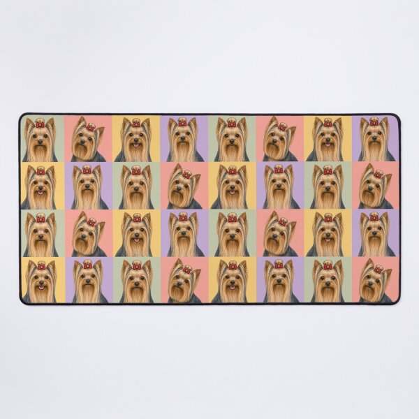 Item preview, Colorful Yorkie Pop Art Portrait Grid designed and sold by pixiedustpaint.