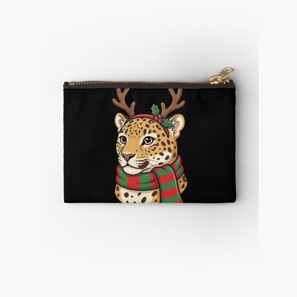 Item preview, Christmas Jaguar Reindeer Antlers Holiday Big Cat Lover designed and sold by Ruuper4all.
