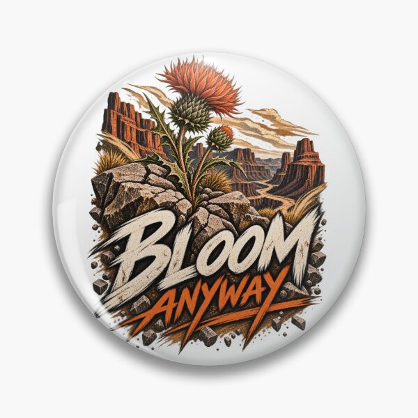 Item preview, Bloom Anyway – Wild Thistle Among the Rocks designed and sold by NiSchi LaVida.