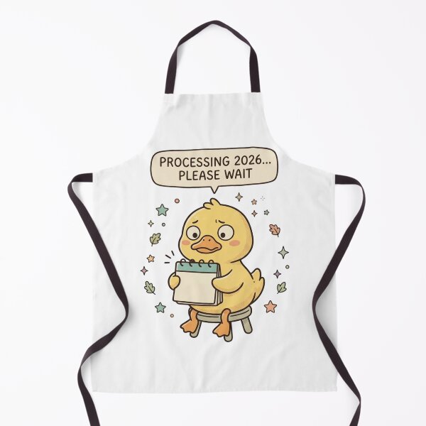 Item preview, Processing 2026 Please Wait Cute Stressed Duck Art designed and sold by Fine-Arts-Lab.