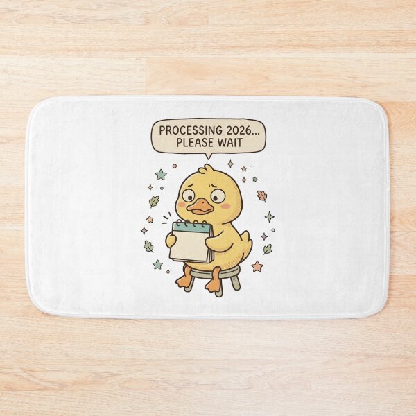 Item preview, Processing 2026 Please Wait Cute Stressed Duck Art designed and sold by Fine-Arts-Lab.