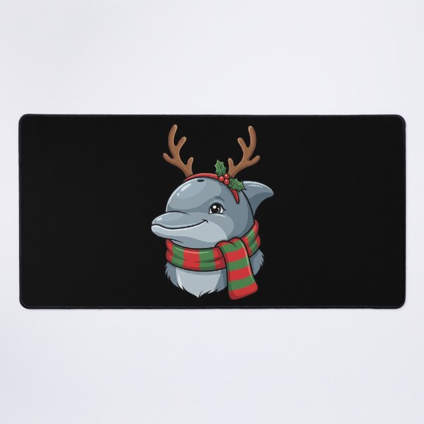 Item preview, Dolphin Christmas Reindeer Antlers Holiday Winter Ocean Animal designed and sold by Ruuper4all.