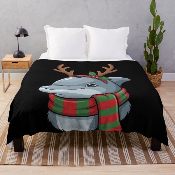 Item preview, Dolphin Christmas Reindeer Antlers Holiday Winter Ocean Animal designed and sold by Ruuper4all.