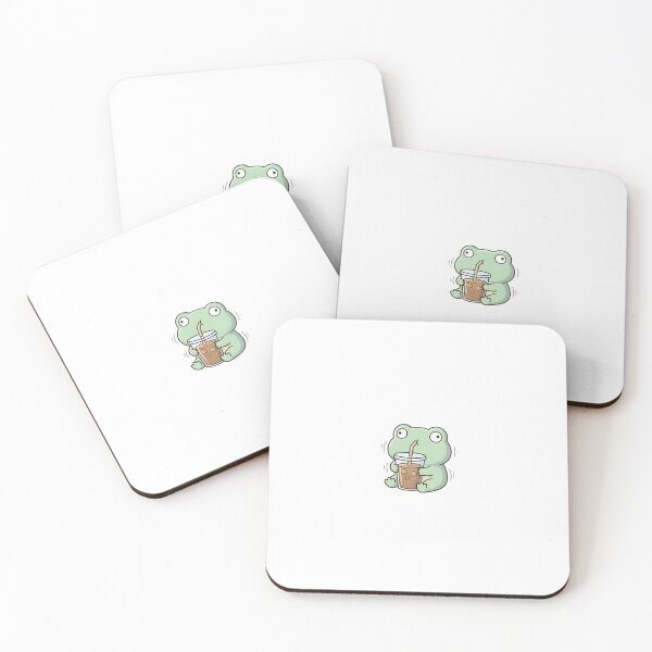 Item preview, Cute Kawaii Frog drinking boba designed and sold by pixellm.