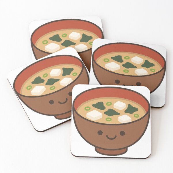 Item preview, Cute Kawaii Miso Soup Bowl Japanese Food designed and sold by vekotpu.