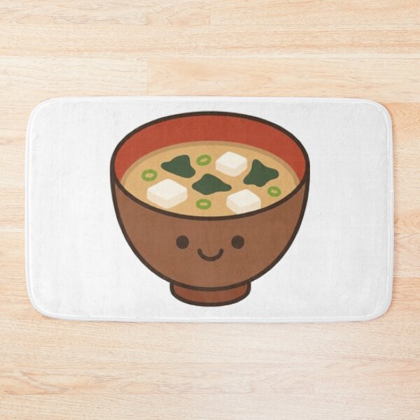 Item preview, Cute Kawaii Miso Soup Bowl Japanese Food designed and sold by vekotpu.