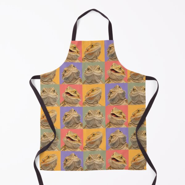 Item preview, Colorful Bearded Dragon Lizard Pop Art Portrait Grid designed and sold by pixiedustpaint.