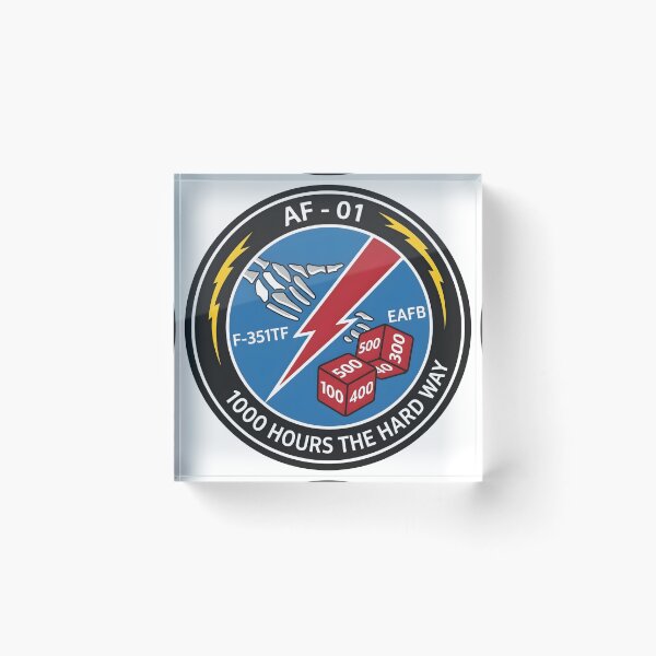 Item preview, USAF F-35A AF-01 1000 Hours The Hard Way Flight Test Patch designed and sold by CharlieDesings.