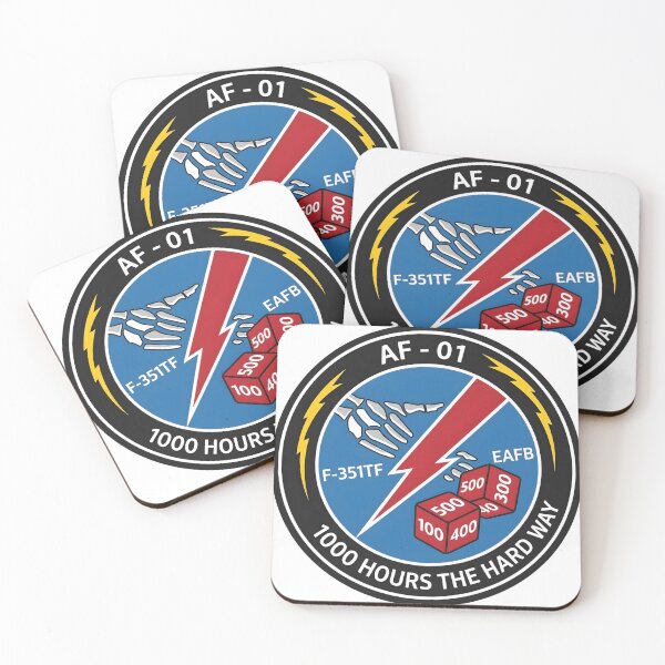 Item preview, USAF F-35A AF-01 1000 Hours The Hard Way Flight Test Patch designed and sold by CharlieDesings.