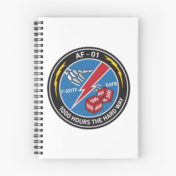 Item preview, USAF F-35A AF-01 1000 Hours The Hard Way Flight Test Patch designed and sold by CharlieDesings.