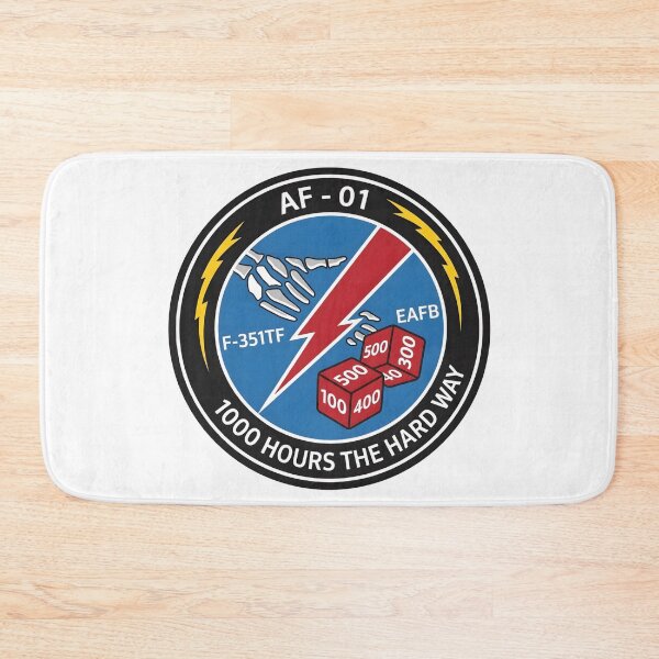 Item preview, USAF F-35A AF-01 1000 Hours The Hard Way Flight Test Patch designed and sold by CharlieDesings.