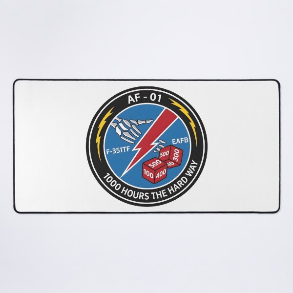 Item preview, USAF F-35A AF-01 1000 Hours The Hard Way Flight Test Patch designed and sold by CharlieDesings.