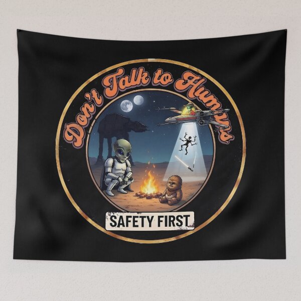 Item preview, Sci Fi Desert Planet Alien Abduction Furry Monster Retro Comic designed and sold by AeroCodeDesigns.