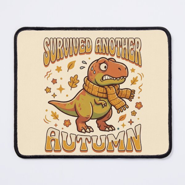 Item preview, Survived Another Autumn Retro Dinosaur Scarf Art designed and sold by Fine-Arts-Lab.