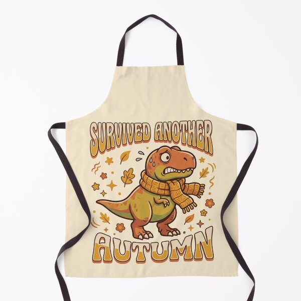 Item preview, Survived Another Autumn Retro Dinosaur Scarf Art designed and sold by Fine-Arts-Lab.