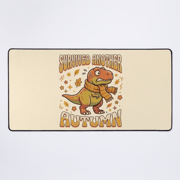 Item preview, Survived Another Autumn Retro Dinosaur Scarf Art designed and sold by Fine-Arts-Lab.