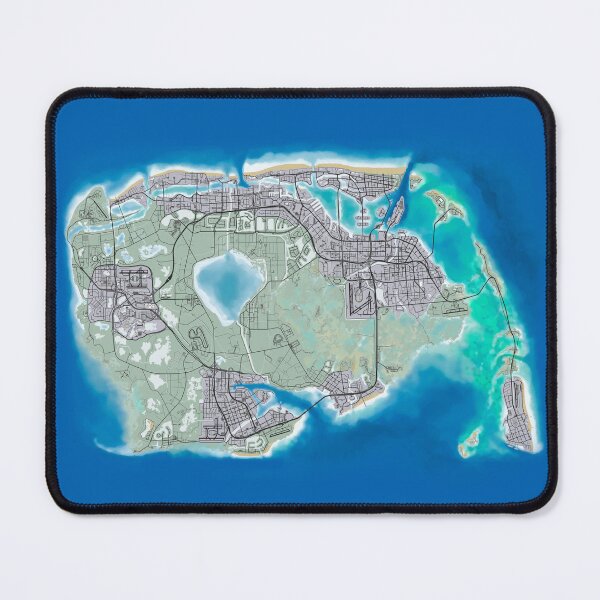 Item preview, Grand Therft Auto 6 GTA VI Vice City Map Poster designed and sold by sunriseagony.