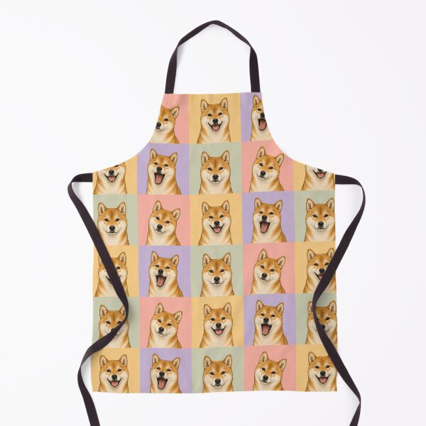 Item preview, Colorful Shiba Inu Pop Art Portrait Grid designed and sold by pixiedustpaint.