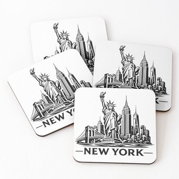 Item preview, New York Icons in Geometric Line Art designed and sold by JOHN44ART.