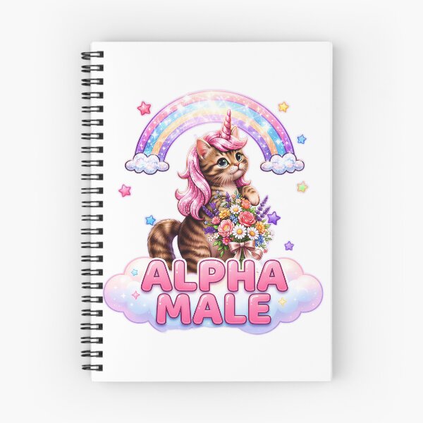 Item preview, Funny Alpha Male Funny Kitten Rainbow Floral designed and sold by gear-posters.