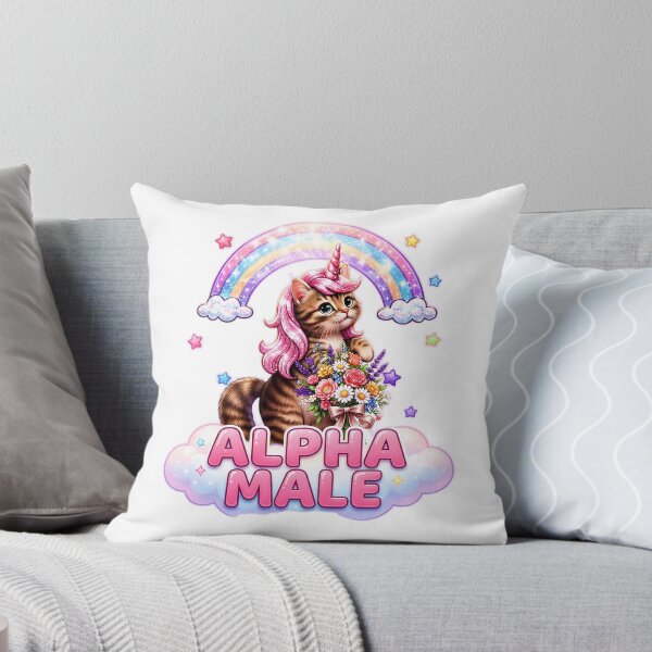 Item preview, Funny Alpha Male Funny Kitten Rainbow Floral designed and sold by gear-posters.