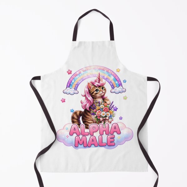 Item preview, Funny Alpha Male Funny Kitten Rainbow Floral designed and sold by gear-posters.