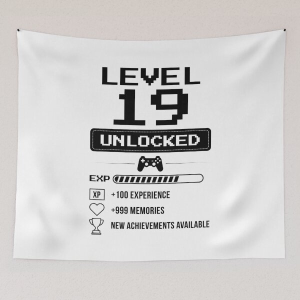 Item preview, Level 19 Unlocked birthday gift designed and sold by NumbersFort.