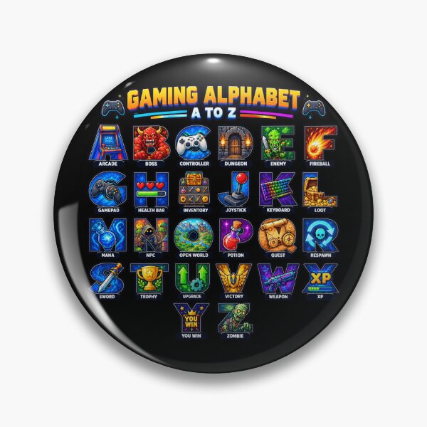 Item preview, Gaming Alphabet A to Z Gamer Video Game Design designed and sold by NoetherSym.